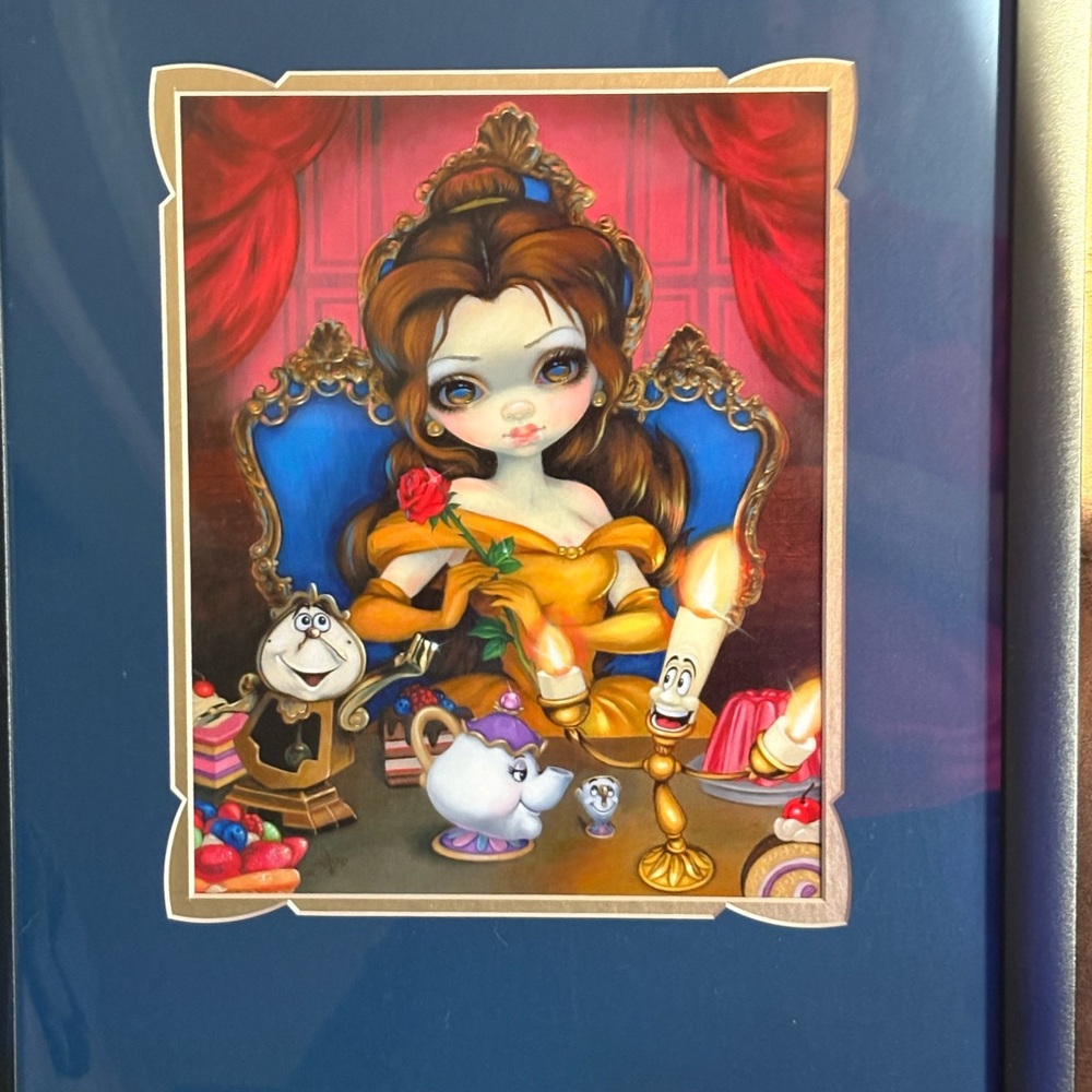 Disney Belle Enchantment Signed Art  Beauty and the Beast /#fantasydeco/#frame